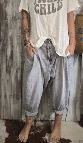 Sarouel baggy jeans acid grau - baggy,